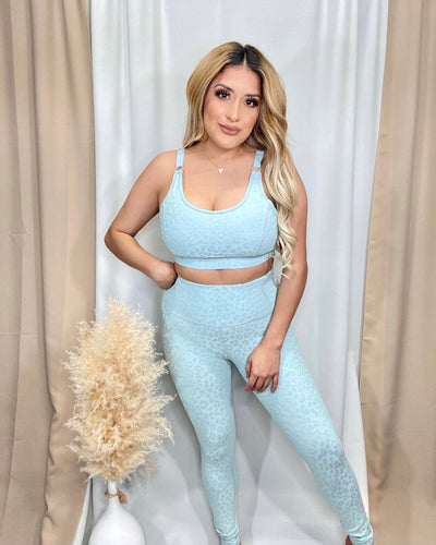 Work It Out Leggings - Tiffany Blue