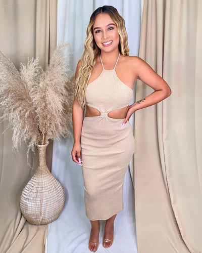 Clarissa Dress (Taupe)