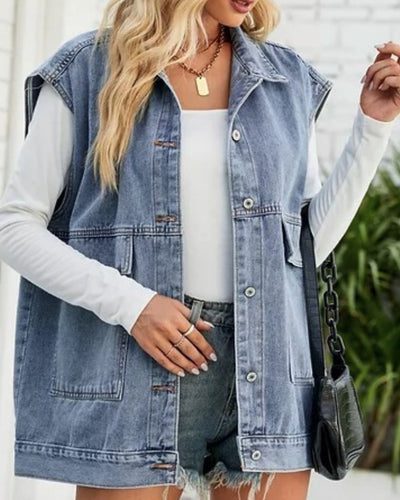 Corrin Denim Vest (Blue)