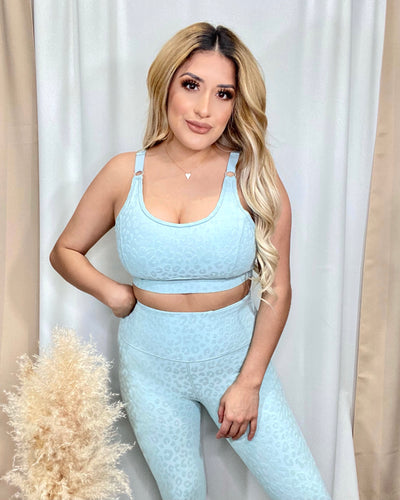 Work It Out Bra - Tiffany Blue