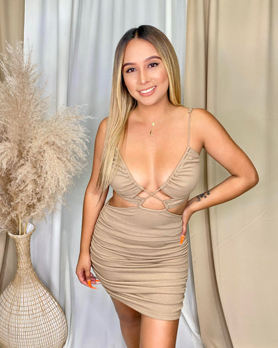 Kendall Dress (Dark Taupe)