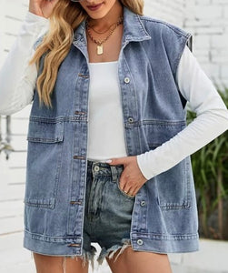 Corrin Denim Vest (Blue)